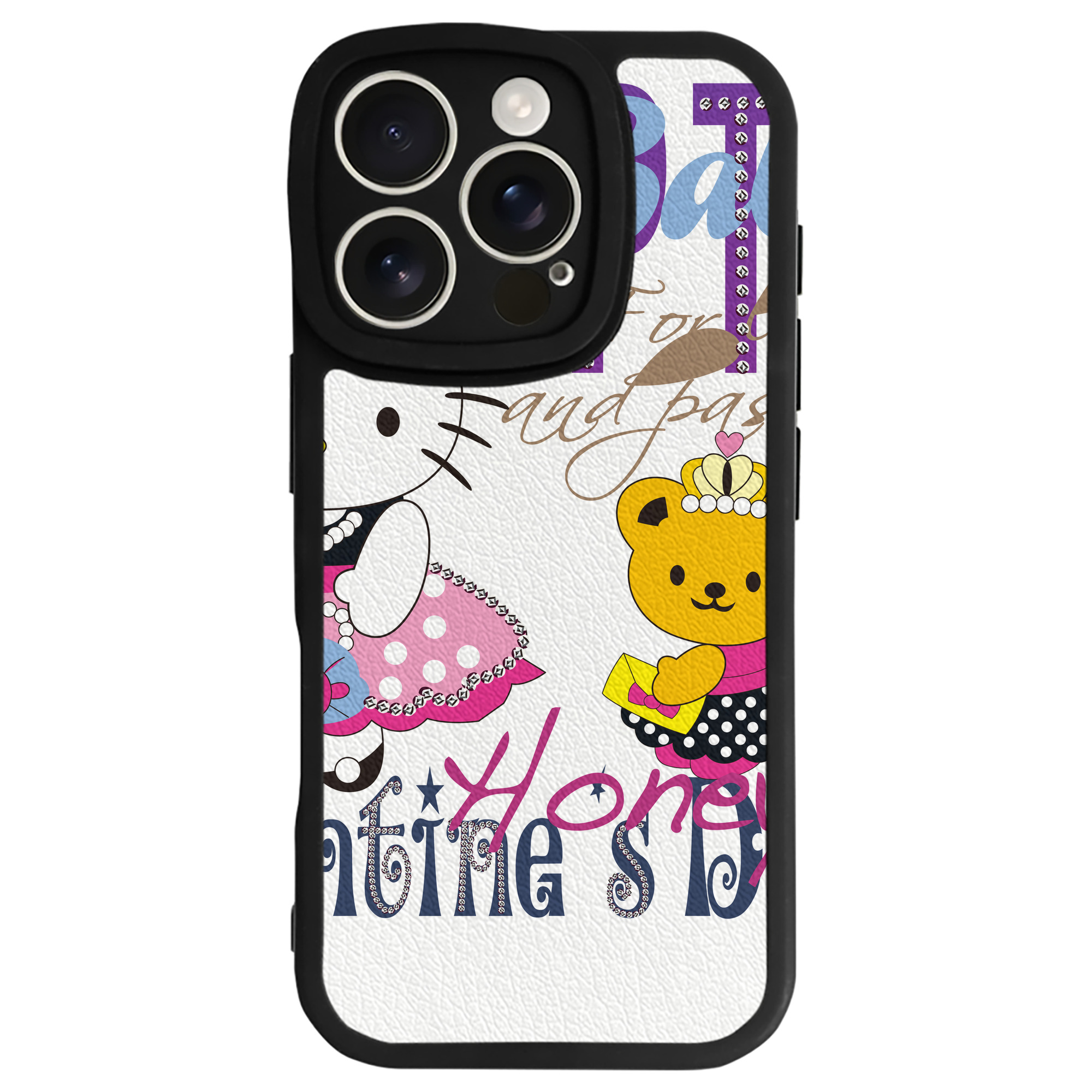 （画像用） Hello Kitty ハローキティ 【iPhone 16シリーズ対応】シリコンスマホケース（レザー調） 材質：シリコン
